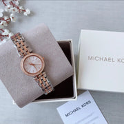 Michael Kors Darci Silver Dial Two Tone Steel Strap Watch for Women - MK3298