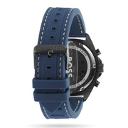 Hugo Boss Energy Chronograph Grey Dial Blue Rubber Strap Watch For Men - 1513972