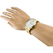 Tommy Hilfiger Hunter White Dial Gold Steel Strap Watch for Men - 1791609