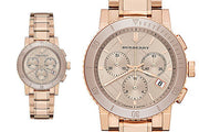 Burberry The City Rose Gold Dial Rose Gold Steel Strap Watch for Women - BU9703