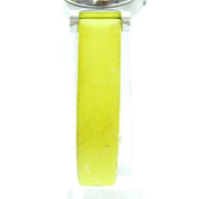 Marc Jacobs Henry White Dial Neon Yellow Rubber Strap Watch for Women - MBM1235