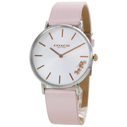 Coach Perry White Dial Pink Leather Strap Watch for Women - 14503118