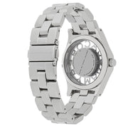 Marc Jacobs Henry Transparent Silver Dial Silver Steel Strap Watch for Women - MBM3337