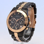 Marc Jacobs Blade Chronograph Grey Dial Two Tone Steel Strap Watch for Women - MBM3180