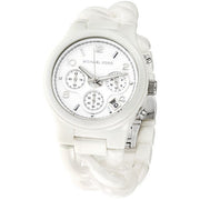 Michael Kors Ceramic White Dial White Steel Strap Watch for Women - MK5387
