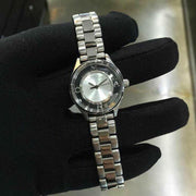 Marc Jacobs Tether Transparent Silver Dial Silver Steel Strap Watch for Women - MBM3416