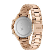 Hugo Boss Hera Chronograph Blue Dial Gold Steel Strap Watch for Women - 1502566