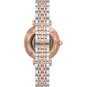 Emporio Armani Meccanico Automatic Mother of Pearl Dial Two Tone Steel Strap Watch For Women - AR60049