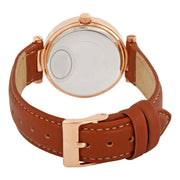 Guess Park Avenue Blue Dial Brown Leather Strap Watch for Women - W0838L2