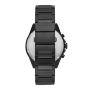 Armani Exchange Drexler Chronograph Black Dial Black Steel Strap Watch For Men - AX2601