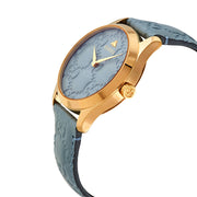 Gucci G Timeless Quartz Blue Dial Blue Leather Strap Watch For Men - YA1264097
