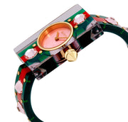 Gucci Vintage Web Pink Mother of Pearl Dial Two Tone Plastic Strap Watch For Women - YA143525