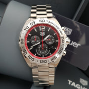 Tag Heuer Formula 1 Chronograph Black Dial Silver Steel Strap Watch for Men - CAZ101Y.BA0842