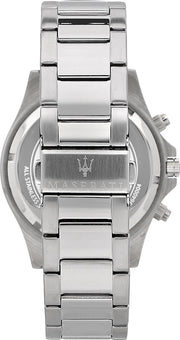 Maserati SFIDA Chronograph Black Dial Silver Steel Strap Watch For Men - R8873640004