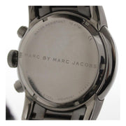 Marc Jacobs Larry Chronograph Black Dial Grey Steel Strap Watch for Men - MBM5051