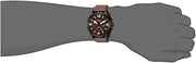 Fossil Nate Chronograph Brown Dial Brown Leather Strap Watch for Men - JR1511
