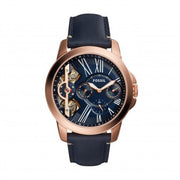 Fossil Grant Twist Multifunction Blue Dial Blue Leather Strap Watch for Men - ME1162