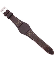 Fossil Nate Chronograph Blue Dial Brown Leather Strap Watch for Men - JR1505