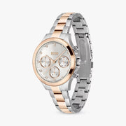 Hugo Boss Hera Chronograph Silver Dial Two Tone Steel Strap Watch for Women - 1502446