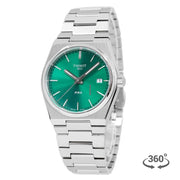 Tissot PRX Green Dial Silver Steel Strap Watch for Women - T137.210.11.081.00