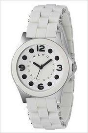 Marc Jacobs Perry White Dial White Silicone Strap Watch for Women - MBM2533