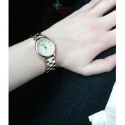 Marc Jacobs Baker White Dial Gold Steel Strap Watch for Women - MBM3247