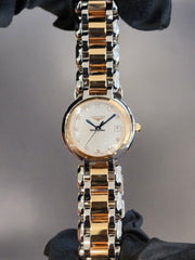 Longines PrimaLuna Quartz Diamonds Mother of Pearl Dial Two Tone Steel Strap Watch for Women - L8.110.5.93.6