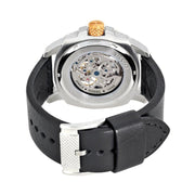 Fossil Modern Machine Automatic Skeleton Dial Black Leather Strap Watch for Men - ME3082