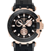 Tissot T Race Chronograph Black Dial Black Silicone Strap Watch For Men - T115.417.37.051.00