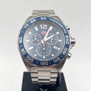 Tag Heuer Formula 1 Chronograph Blue Dial Silver Steel Strap Watch for Men - CAZ1014.BA0842