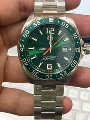 Tag Heuer Formula 1 Limited Edition Green Dial Silver Steel Strap Watch for Men - WAZ1017.BA0842