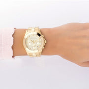 Marc Jacobs Blade Chronograph Gold Dial Gold Steel Strap Watch for Women - MBM3101