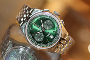 Breitling Premier B01 Chronograph 42 Green Dial Silver Steel Strap Watch for Men - AB0145371L1A1