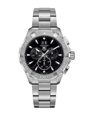 Tag Heuer Aquaracer Chronograph Black Dial Silver Steel Strap Watch for Men - CAY1110.BA0927