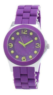 Marc Jacobs Pelly Purple Dial Purple Silicone Strap Watch for Women - MBM2515