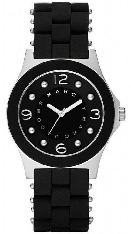 Marc Jacobs Pelly Black Dial Black Silicone Strap Watch for Women - MBM2541