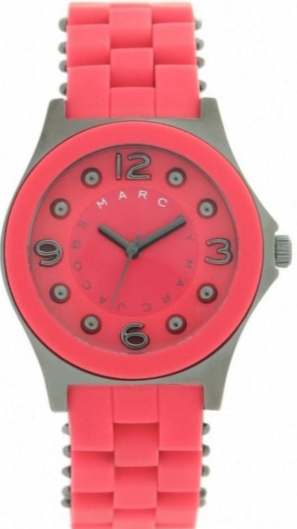 Marc Jacobs Pelly Red Dial Red Silicone Strap Watch for Women - MBM2590