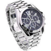Michael Kors Bradshaw Black Dial Silver Steel Strap Watch for Men - MK5705