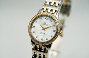 Omega De Ville Prestige Quartz Diamonds Mother of Pearl Dial Two Tone Steel Strap Watch for Women - 424.25.27.60.55.001