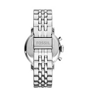 Fossil Boyfriend Chronograph Silver Dial Silver Steel Strap Watch for Women - ES2198