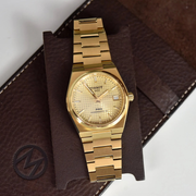 Tissot PRX Powermatic 80 Gold Dial Gold Steel Strap Watch for Men - T137.207.33.021.00