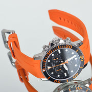 Tissot Seastar 1000 Chronograph Black Dial Orange Rubber Strap Watch For Men - T120.417.17.051.01
