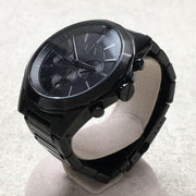 Armani Exchange Drexler Chronograph Black Dial Black Steel Strap Watch For Men - AX2601