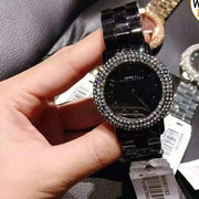 Marc Jacobs Marci Black Dial Black Steel Dial Strap Watch for Women - MBM3193