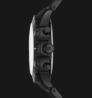 Michael Kors Cunningham Chronograph Black Dial Black Steel Strap Watch For Men - MK8965