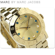 Marc Jacobs Amy Dexter Gold Dial Gold Steel Strap Watch for Women - MBM3215