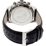 Hugo Boss Ikon Blue Dial Black Leather Strap Watch for Men - 1513176