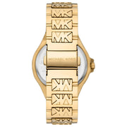 Michael Kors Lennox Three-Hand Gold Dial Gold Steel Strap Watch For Women - MK7339