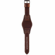 Fossil Nate Chronograph Brown Dial Brown Leather Strap Watch for Men - JR1511