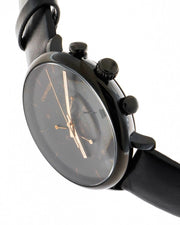 Calvin Klein High Noon Black Dial Black Leather Strap Watch for Men - K8M274CB